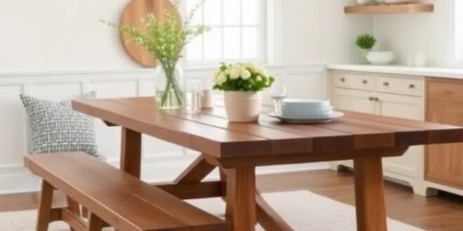 Cozy Gatherings: The Timeless Charm of Farmhouse Kitchen Tables with Benches