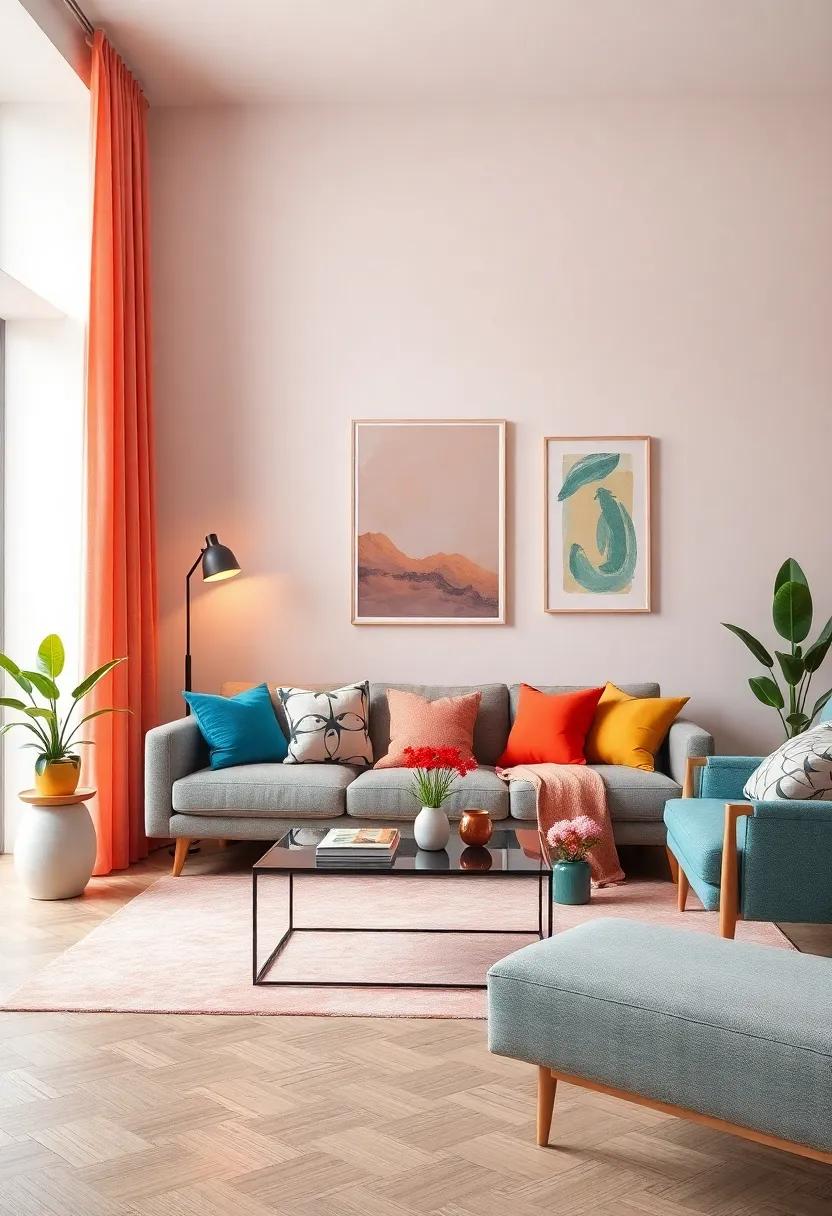 Color Pop Accents: Playful Additions to Brighten Up the Room