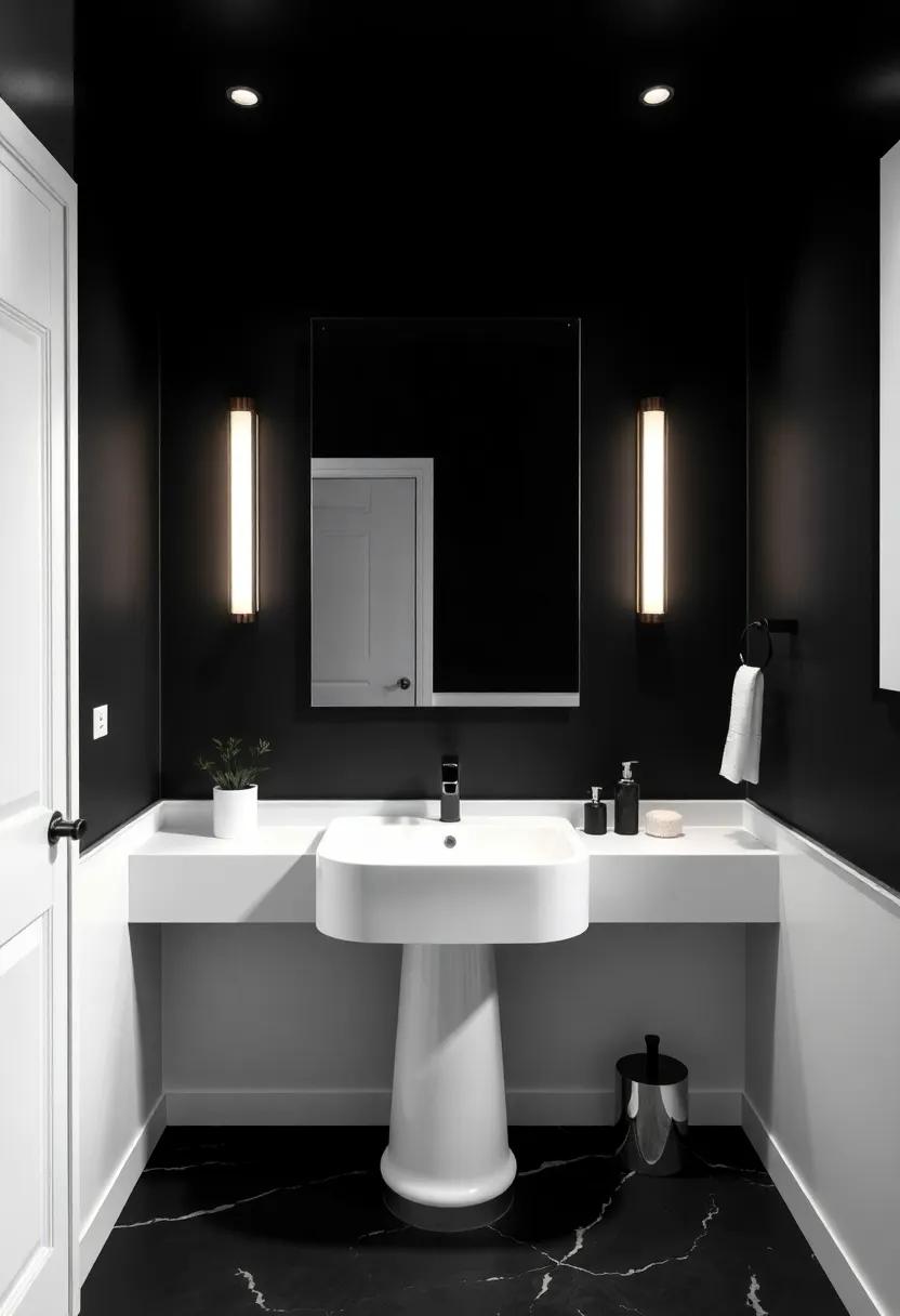 Black and White contrast: Creating a Monochrome Bathroom Aesthetic