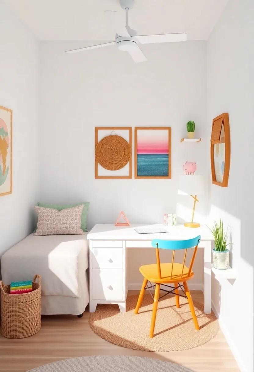 Design a Chic beach-Style Study Nook With Vibrant accessories