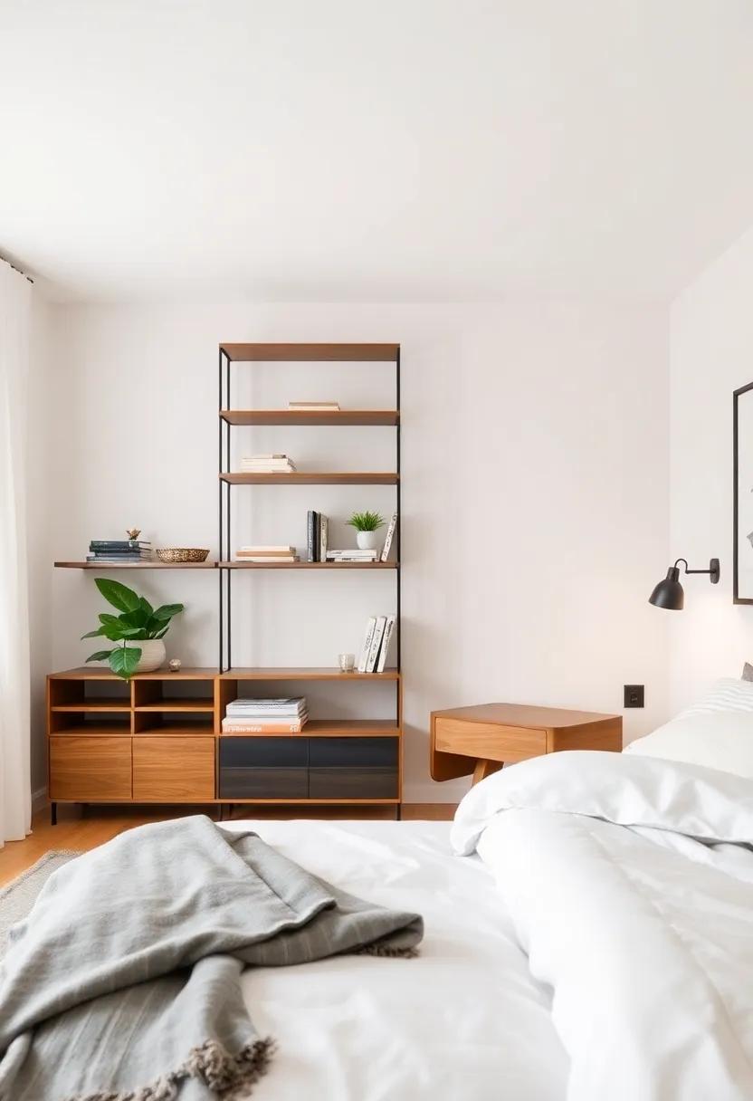 Shelving‌ Units⁣ as Room ⁣dividers for Open Concept ⁢bedrooms