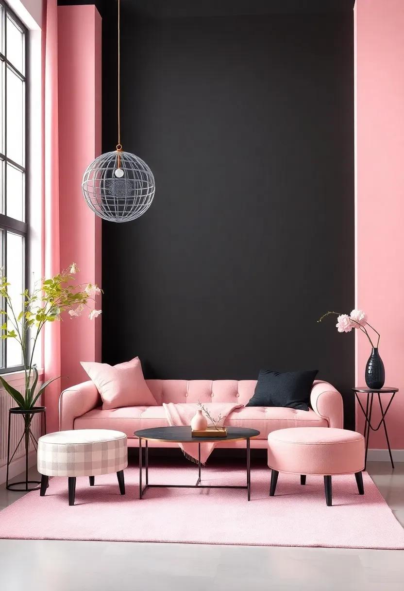 Elegant Furnishings: ⁢Handpicked Pieces to Enhance Black and Pink Themes