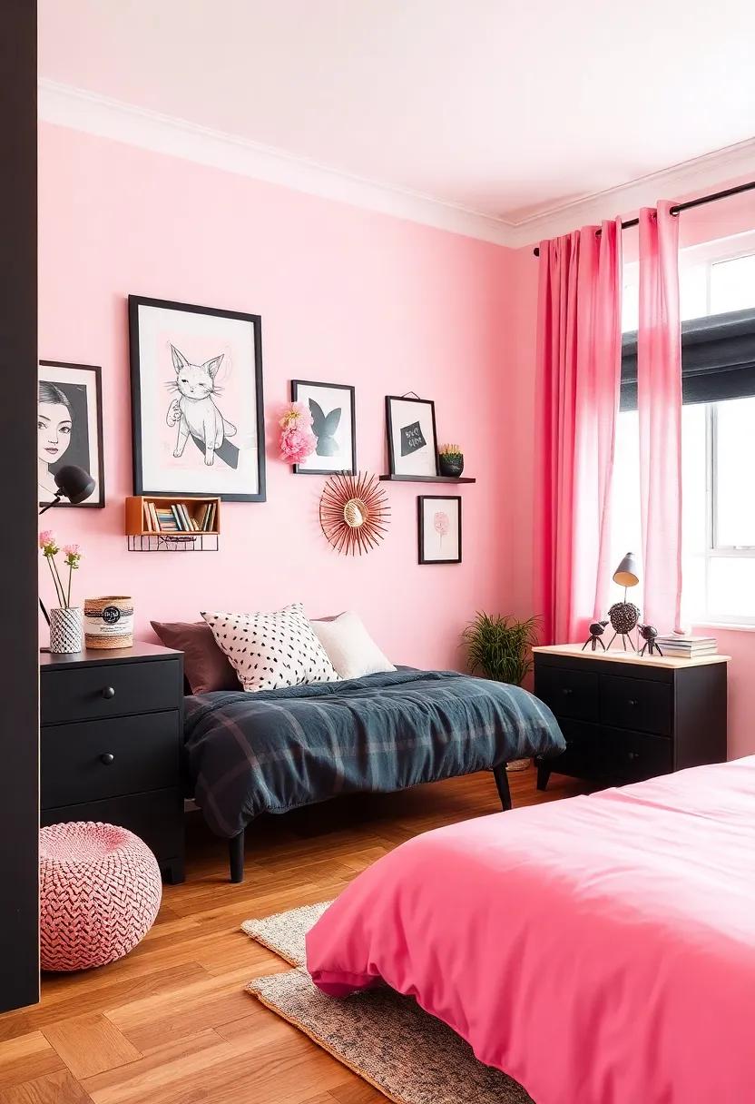 Soft Accents: Cushions ⁢and Throws to Cozy Up a Black and ⁤Pink ⁢Space