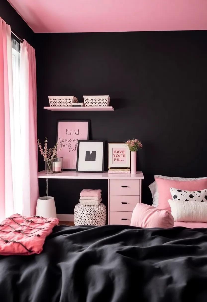 Creative Storage​ solutions: ‍Keeping‌ Spaces neat in Chic Black and Pink