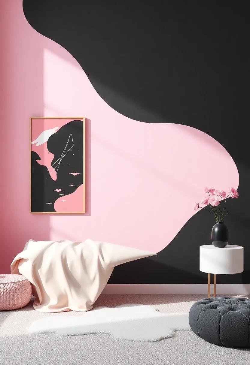 Wall ​Art Wonders: Captivating Decor ideas for Black ‌and Pink ​Girls Rooms