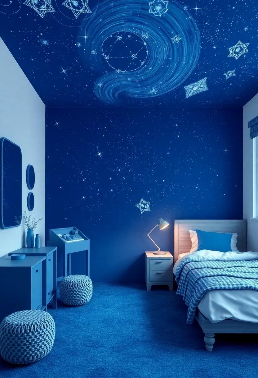 Starry Night: ‍Celestial Blue Decor for Young Explorers