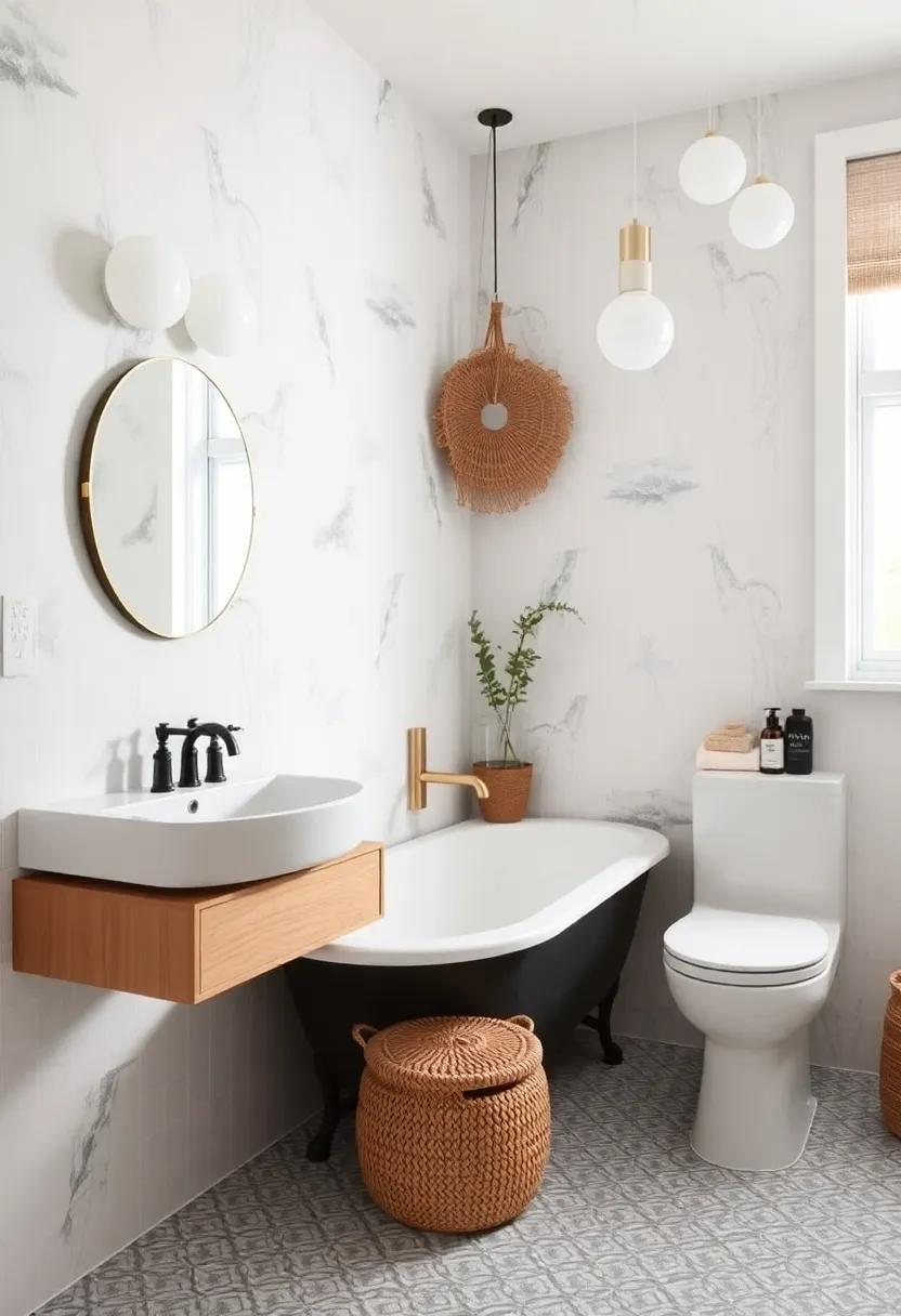 Incorporating⁣ Vintage​ Finds in Modern Bohemian bathrooms