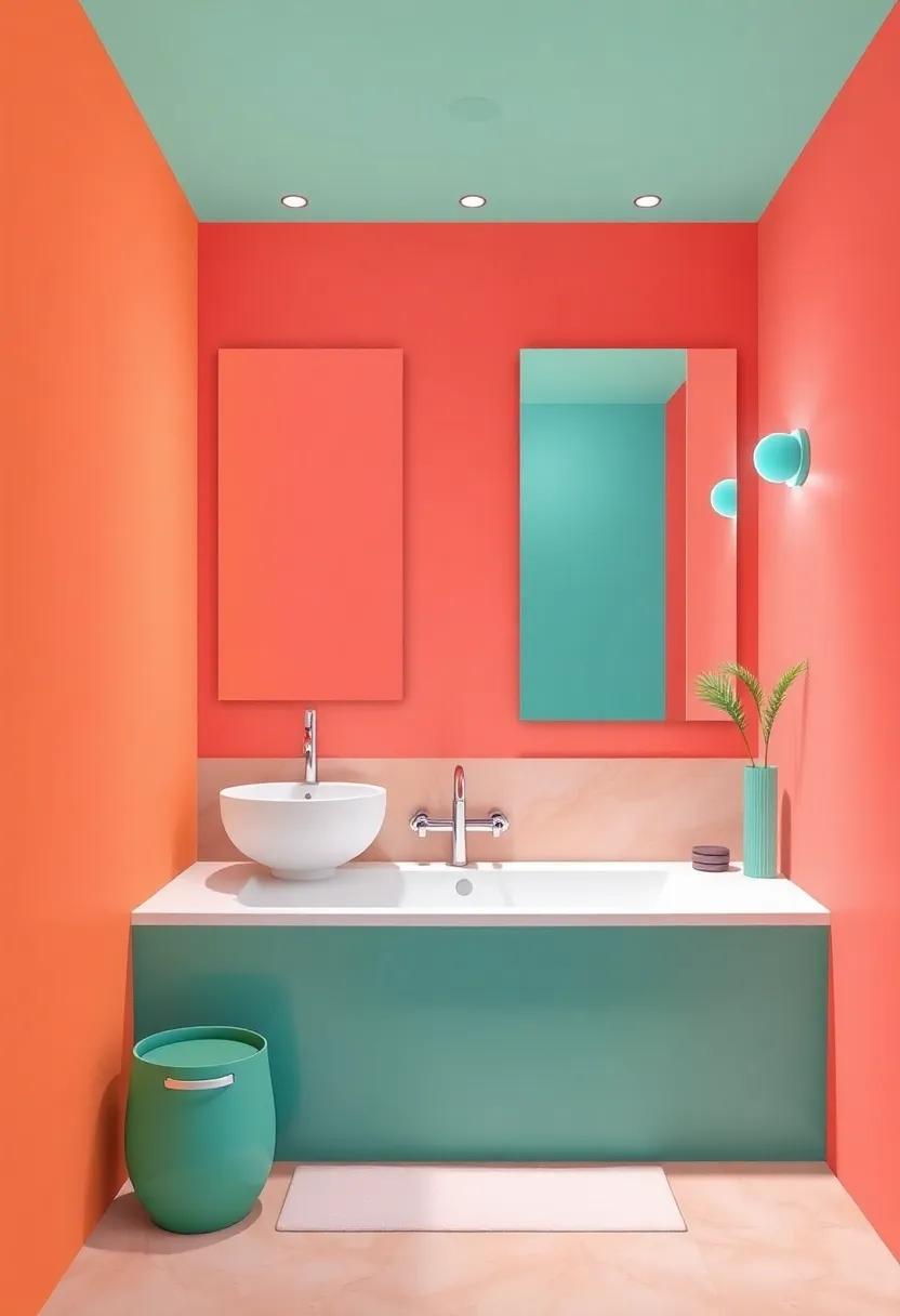 Dynamic Duel: Mixing Bright Coral​ and Seafoam for a ​Tropical⁣ Escape