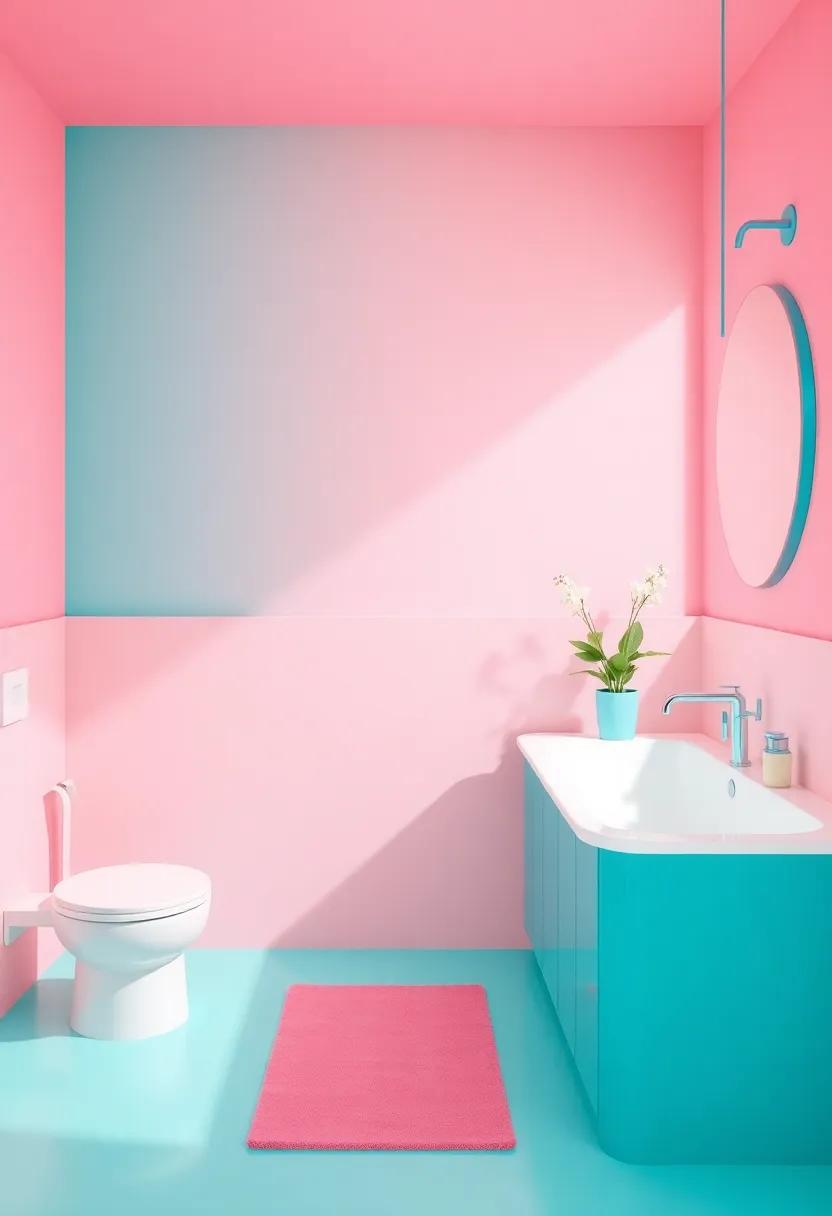 Whimsical Touch: Pairing Bubblegum Pink with Bright Turquoise for fun