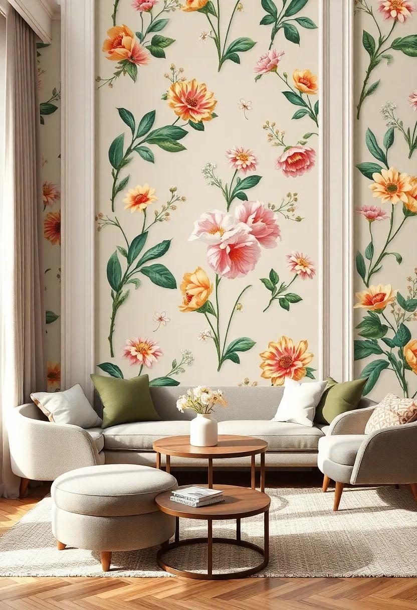 Nature's Touch: Floral⁤ Prints and Botanical Motifs in ⁣Wallpaper