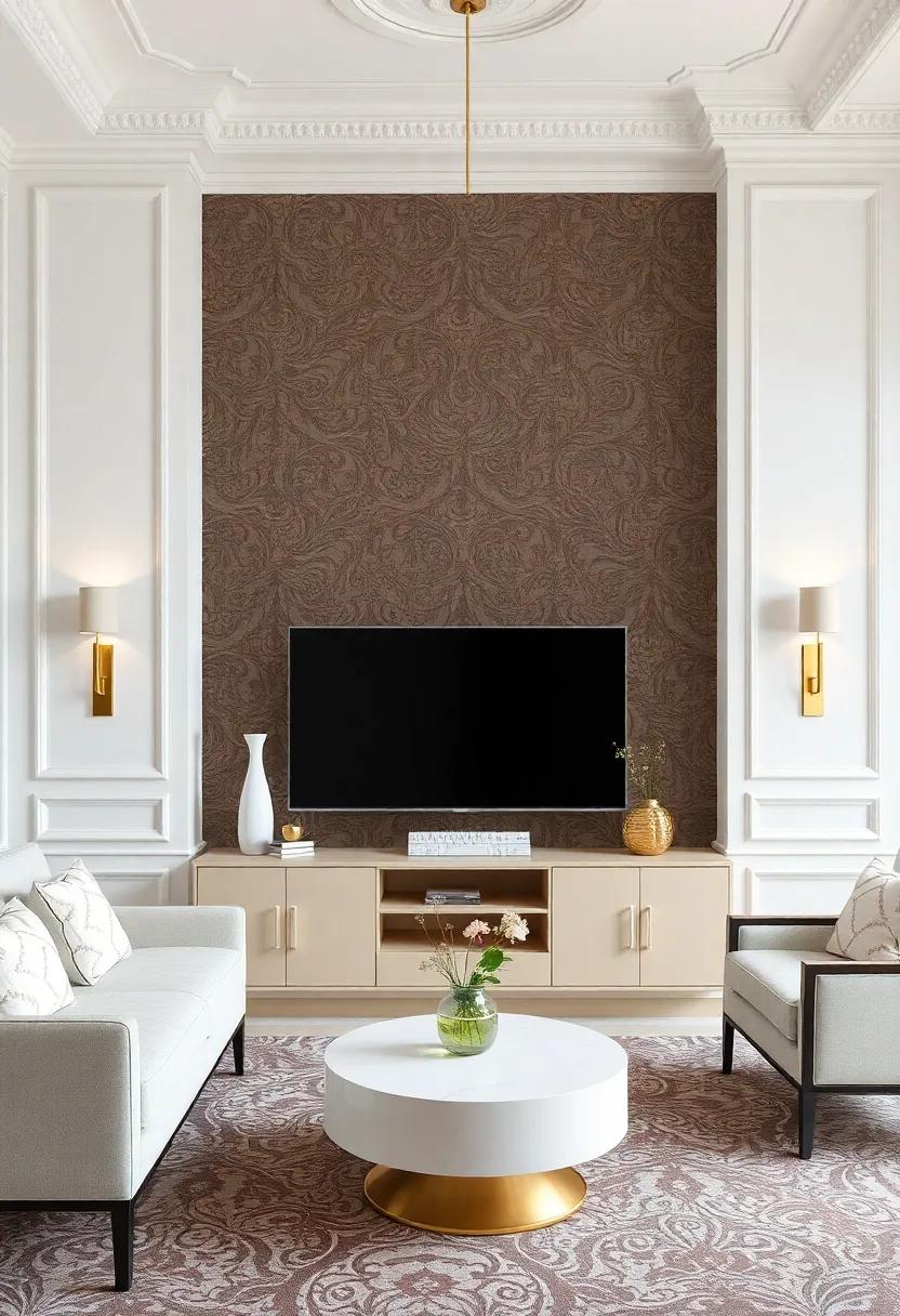 Reviving Elegance with Classic Patterns in Living Room ‍Wallpaper