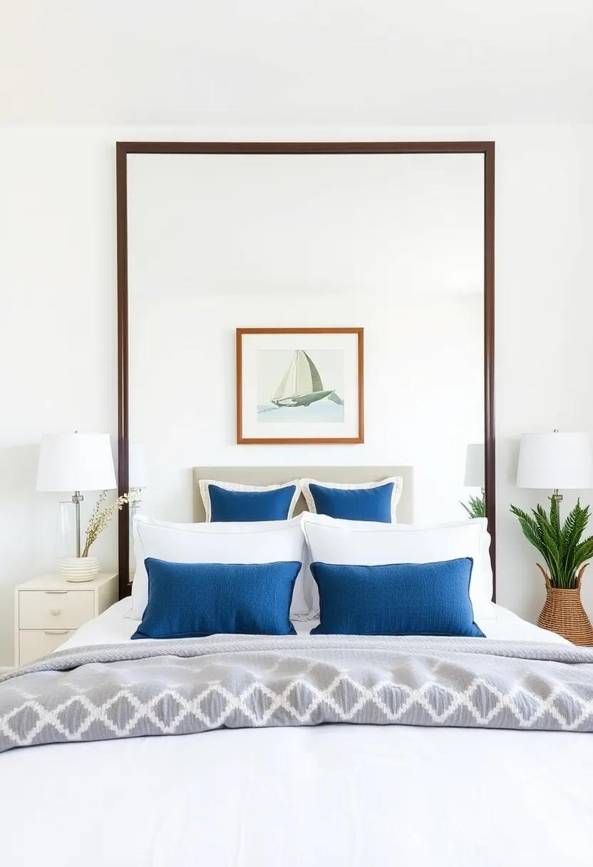 Utilizing Mirrors to Create a sense of Space in Coastal Bedrooms