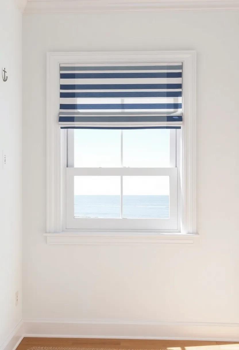 Nautical-Inspired Window Treatments: Anchors, Stripes, and More