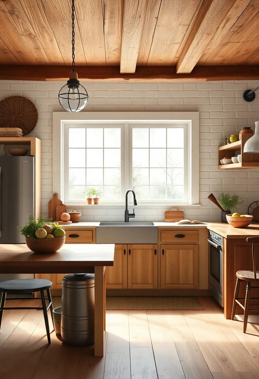 Embracing Warm‍ Natural Textures in Your Farmhouse Kitchen Décor