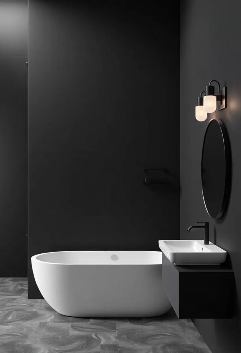 Creating a Focal ⁤Point with Dark Accent Walls in Bathrooms