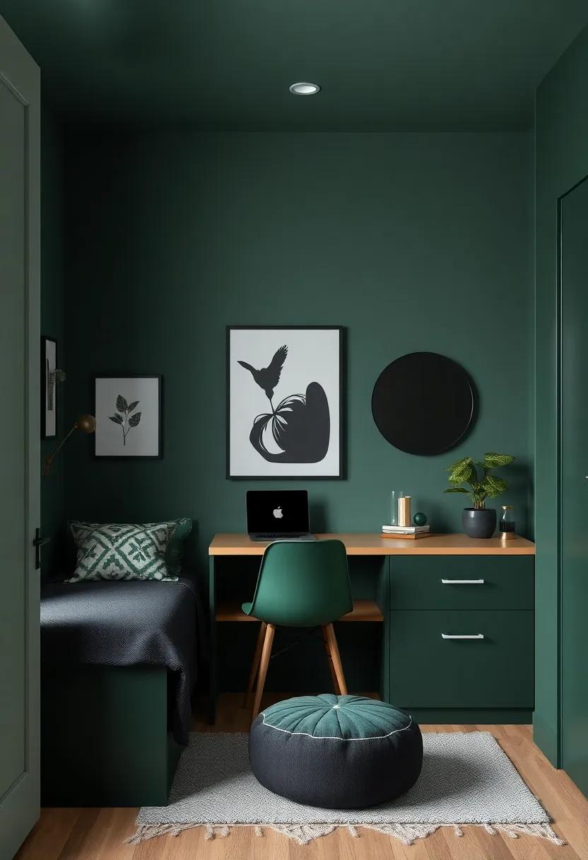 Innovative Storage⁤ Ideas for Small Spaces Incorporating‍ Dark ‌Green⁢ Designs