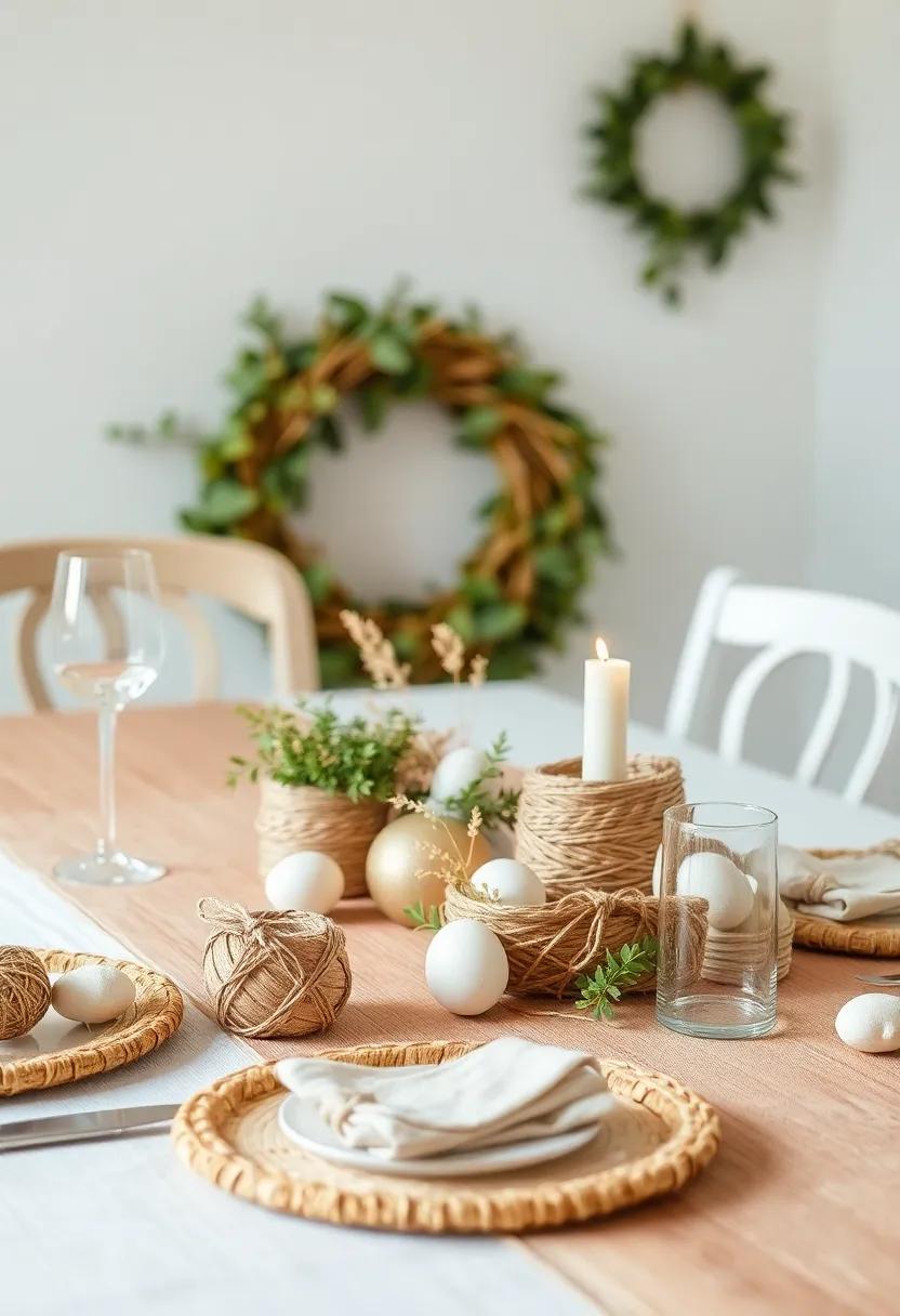 Rustic ‍Twine‍ and Natural Materials for a Cozy Feel‌ on the Table