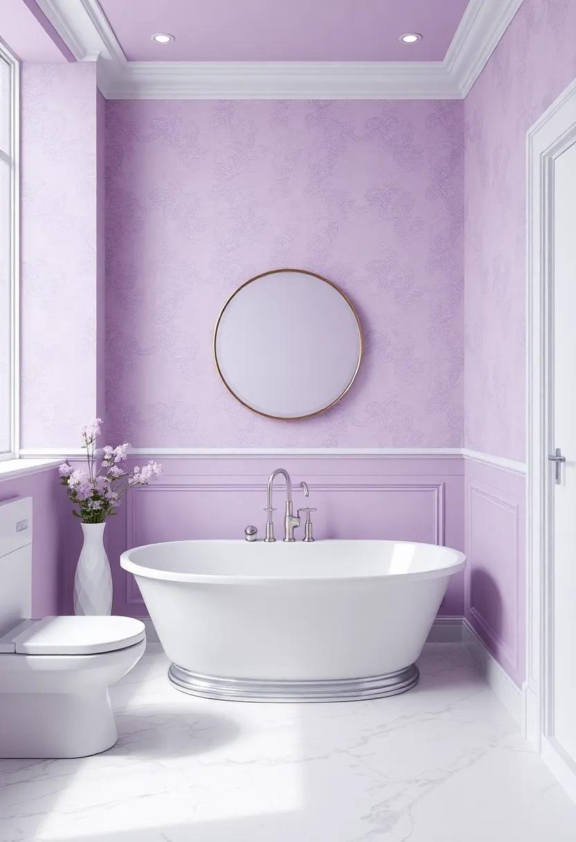 Artful Wall Treatments:⁣ From Lavender Paints to Elegant wallpapers