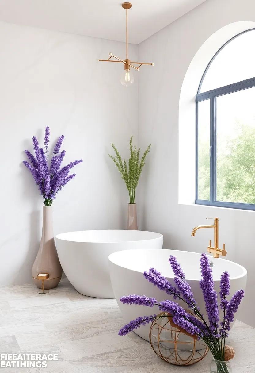 Incorporating Natural Elements: Lavender Florals and Stone Textures