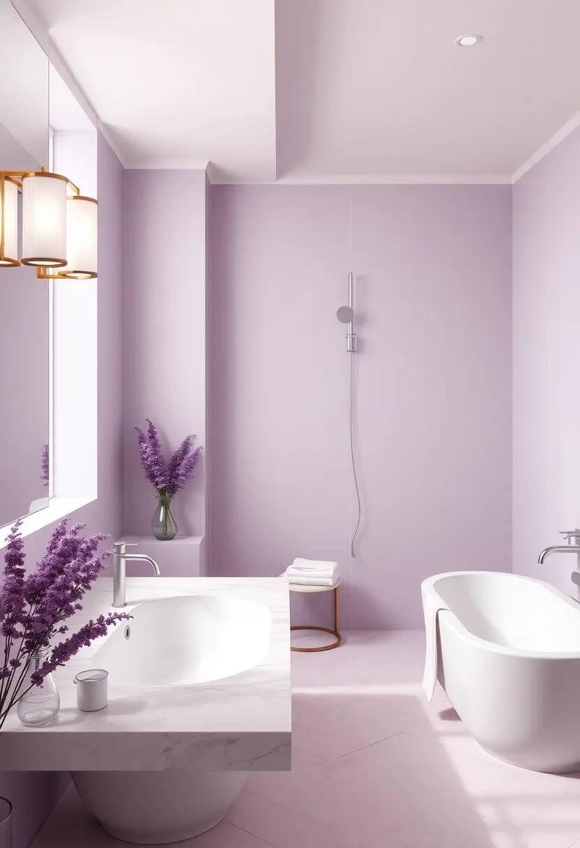 Transforming Your Space with a‍ Soothing ‍Lavender Palette in ⁣Luxurious Bathrooms