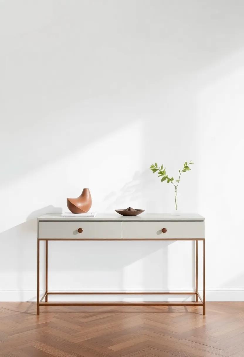 Embrace Minimalism with a Clean and ⁣simple Console‌ Table Design