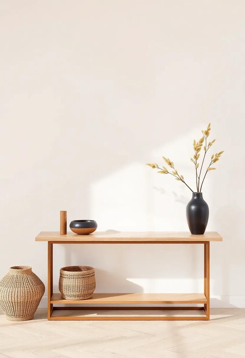 Incorporating⁣ Natural Elements for an Organic Console‍ Table Look