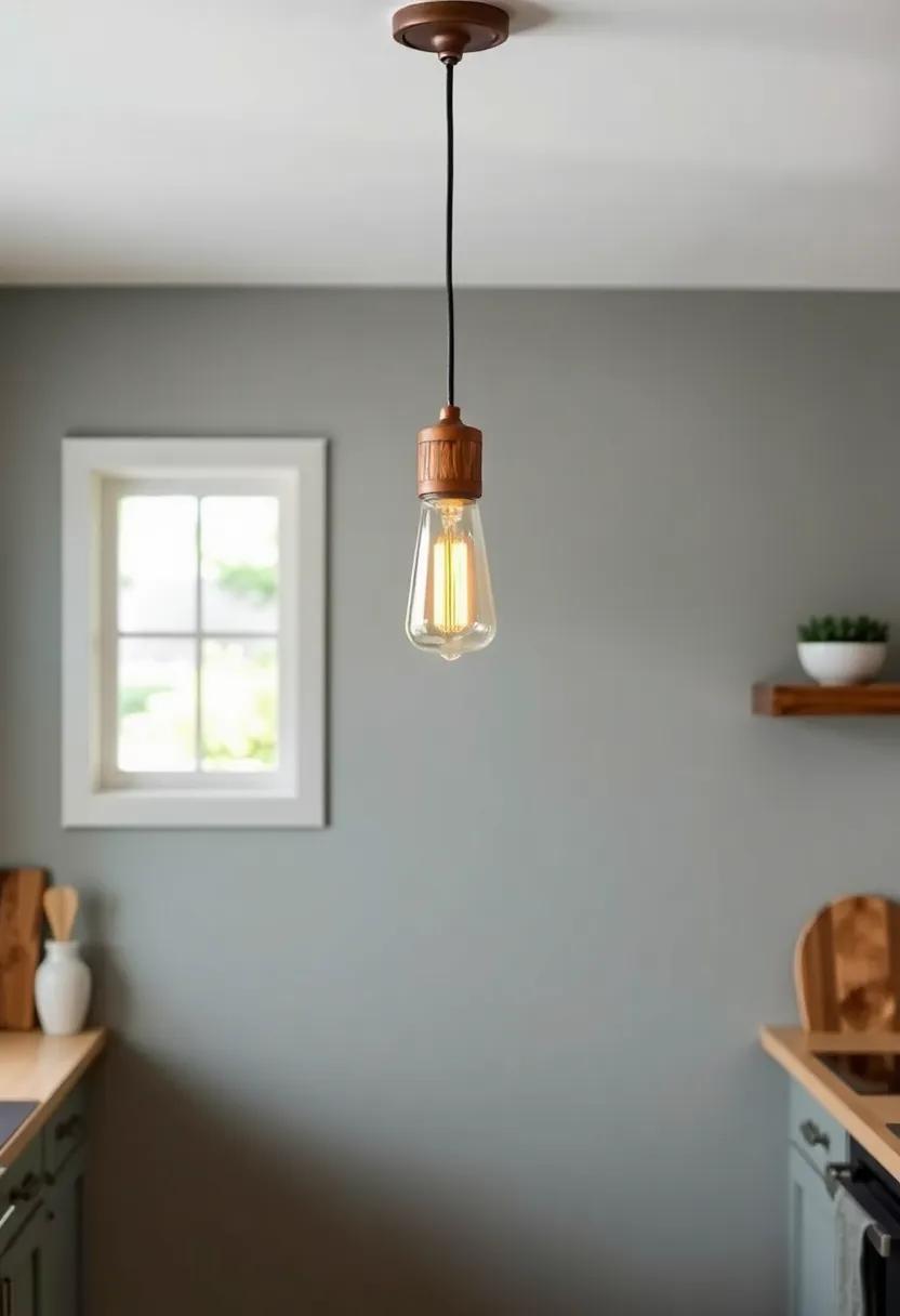 The Charm of rustic Pendant lights ⁢to Frame Your Cooking Space