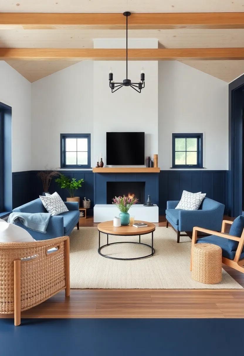 Crafting A Relaxing ⁣Retreat With ‌Deep⁢ Navy Blue Elements And Natural Materials