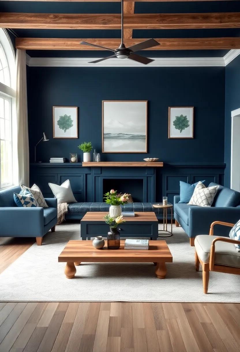 Incorporating Deep Navy Blue Furniture ‌For Rustic Elegance And Modern Comfort