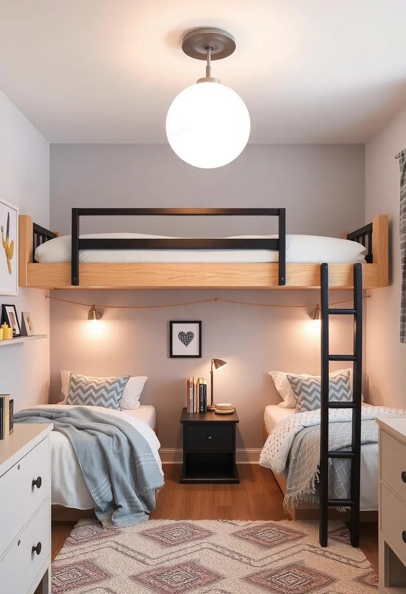 Cozy Reading Nooks Set Beneath Bunk Beds for a Touch of⁢ Whimsy