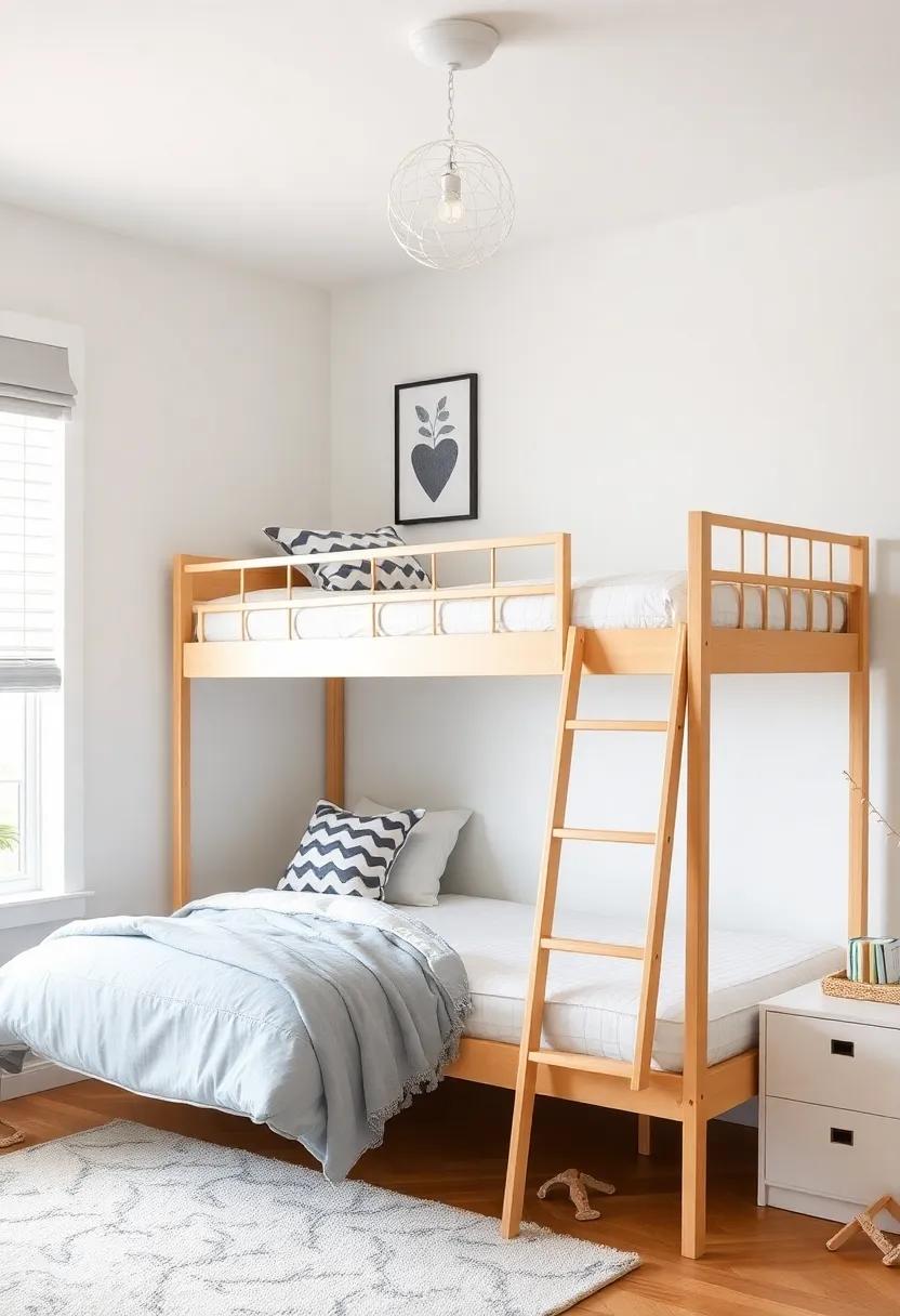 Creative Wall Art and ‍Decals that complement Stylish Bunk Beds