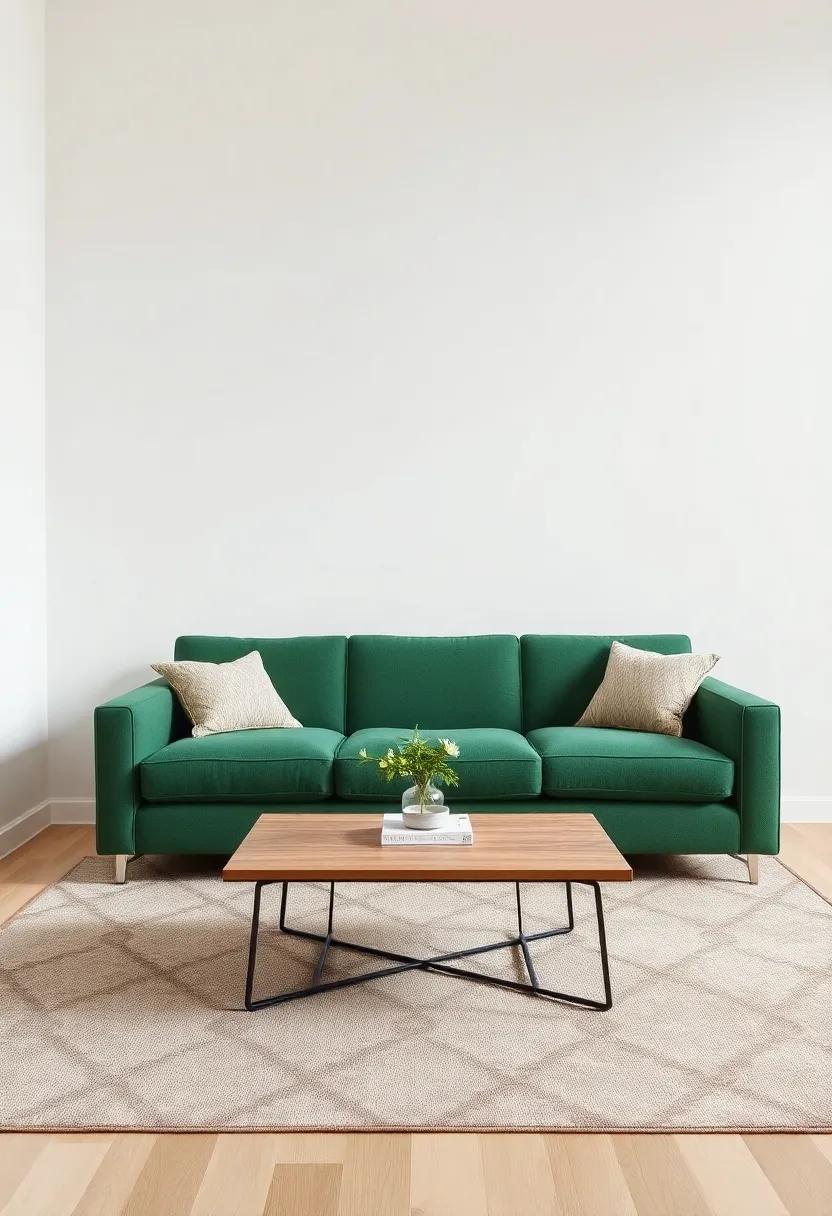 Utilizing Area Rugs‌ to ⁢Define Your Space Around the Green ⁣Couch