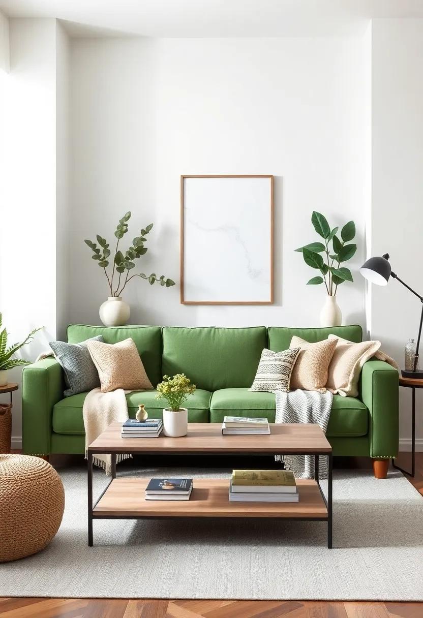 Creating a⁣ Cozy Reading Nook with the Green Couch as a Focal⁣ Point