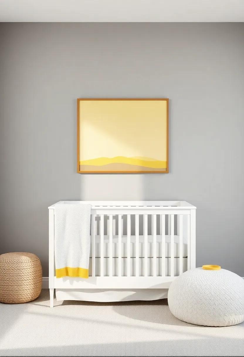 Elegant Wall Art ⁣ideas to ‍Complement a⁣ Grey and Yellow Nursery