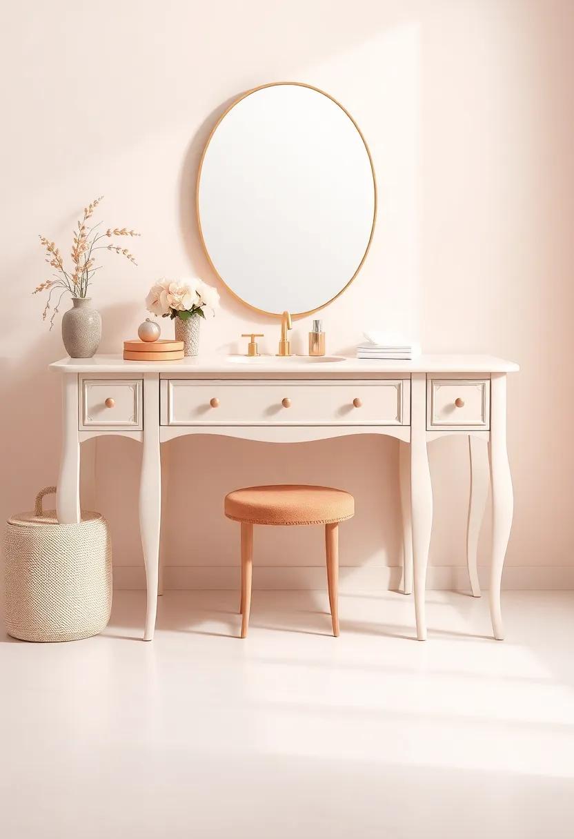 Feminine Touch: Soft Colors and Curves⁤ for a Romantic Vanity Look