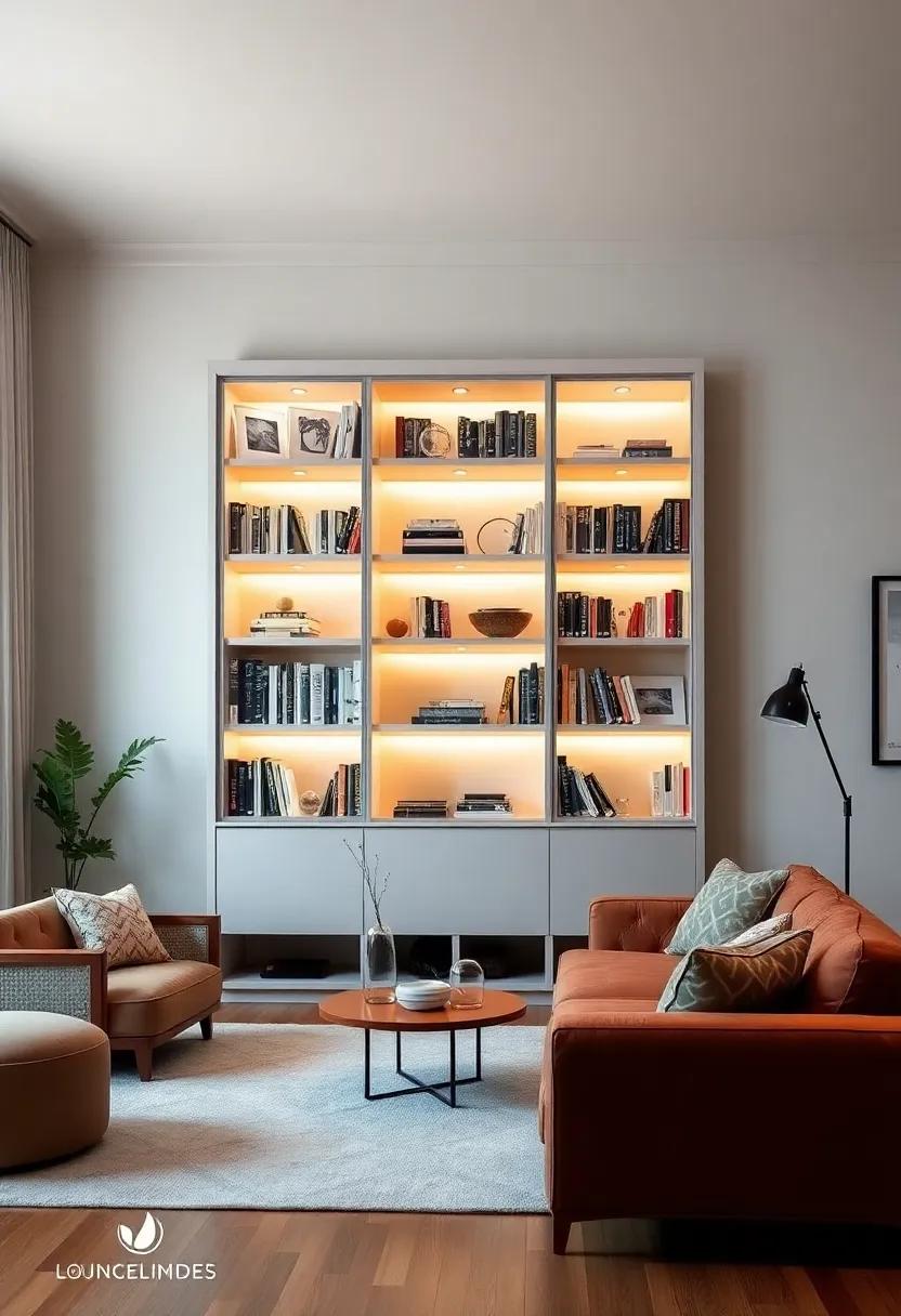 illuminating Your Bookcase: ⁤Highlighting ⁢Interiors ⁢with Soft Lighting