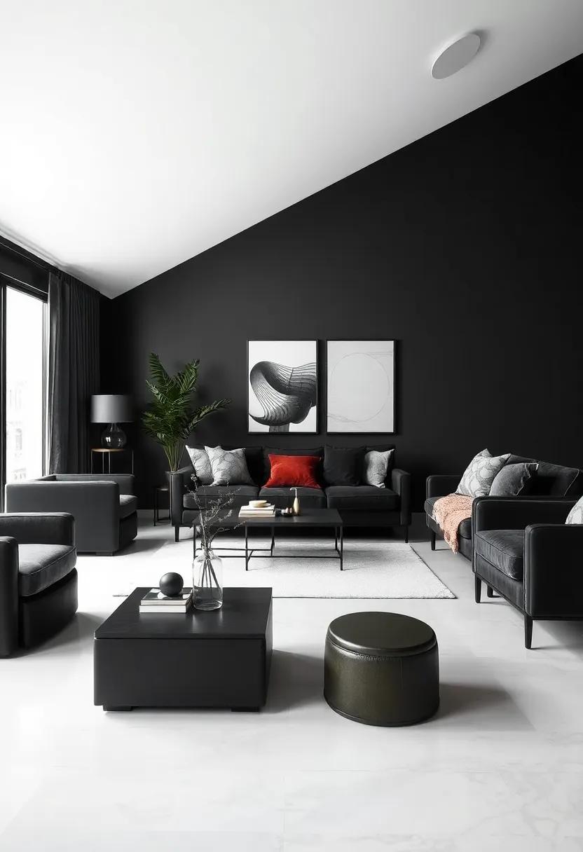 accessorizing ⁣Wisely: ⁤Selecting Decor that Elevates Dark Black Living Rooms