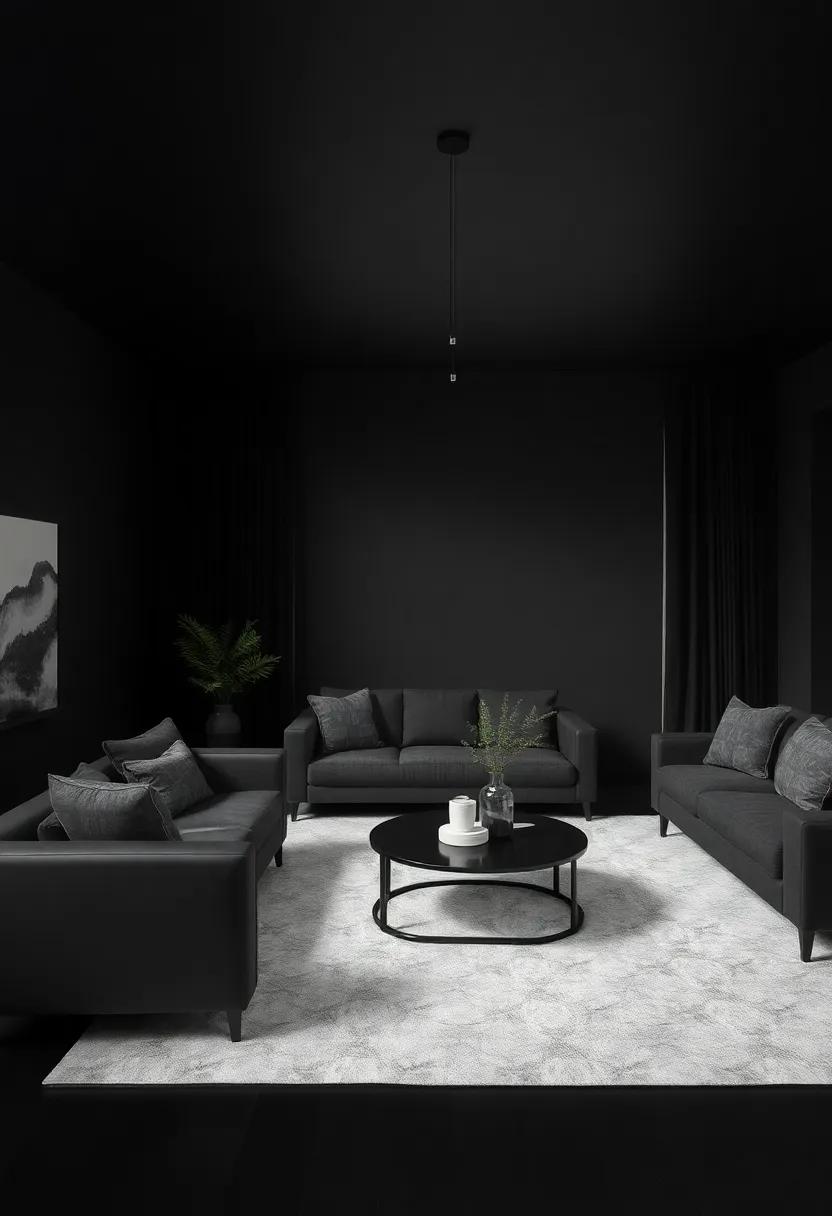 Nature's⁣ Palette: ‌Adding Greenery to Balance Dark Tones in ⁣Living Spaces