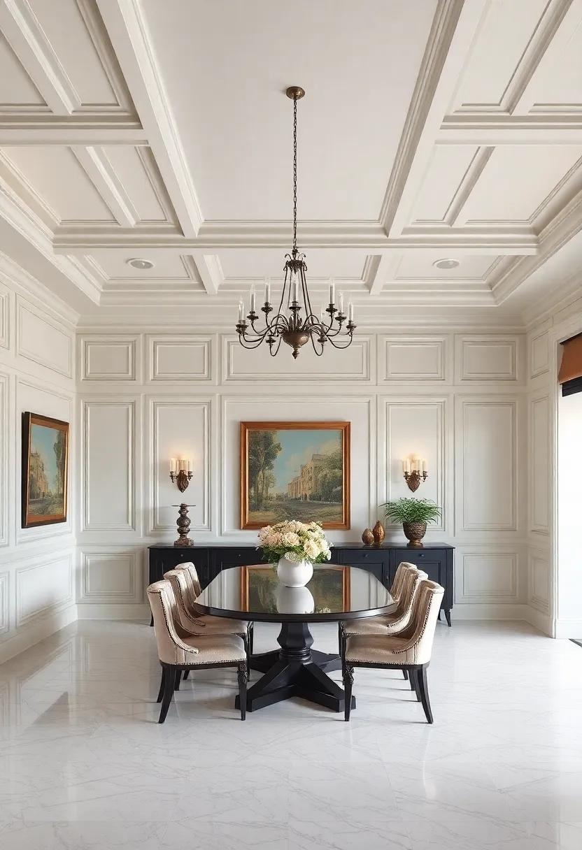 Architectural Elements: Highlighting Stunning Ceilings and Molding in Dining Rooms