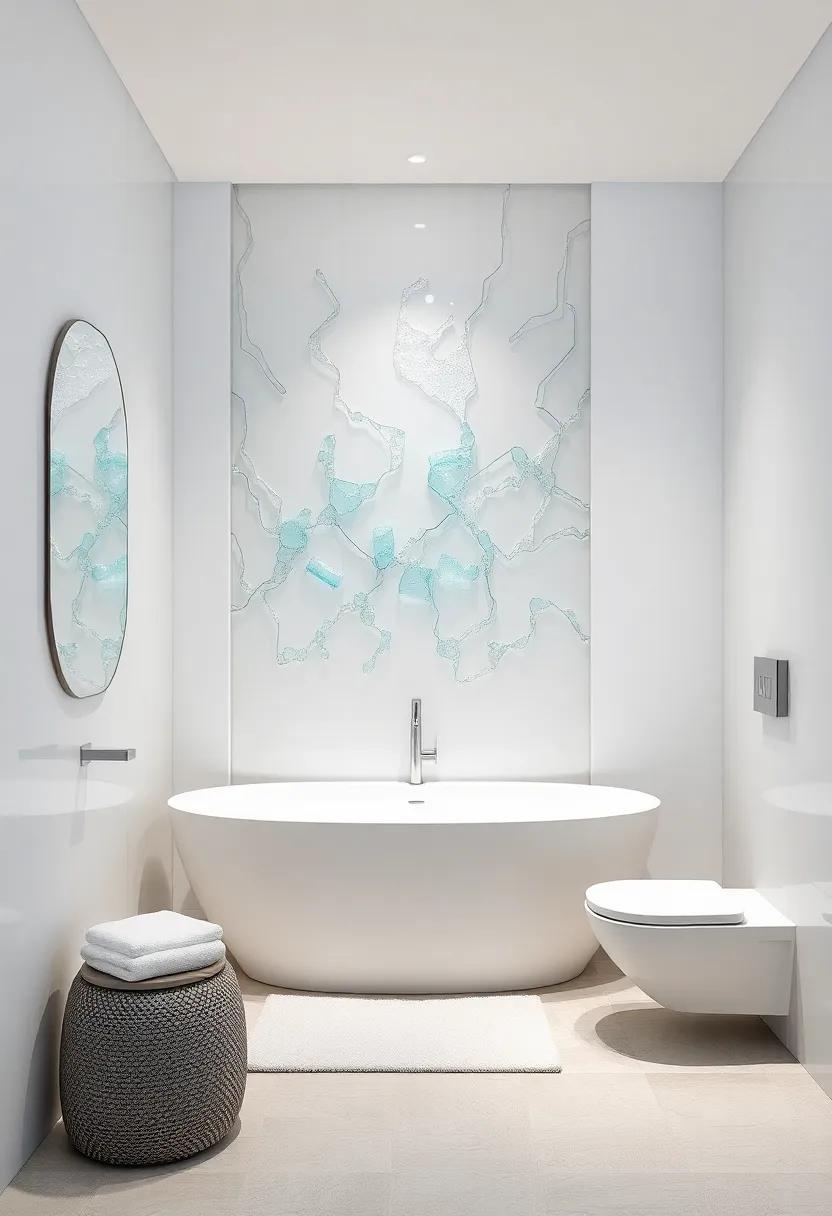 The ⁢Artistic Touch of Glass ‍Wall ​Art in Bathroom Decor