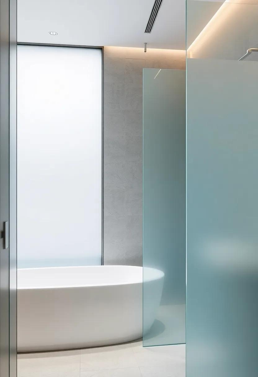 Exploring the Versatility of Frosted Glass⁤ in Privacy Designs