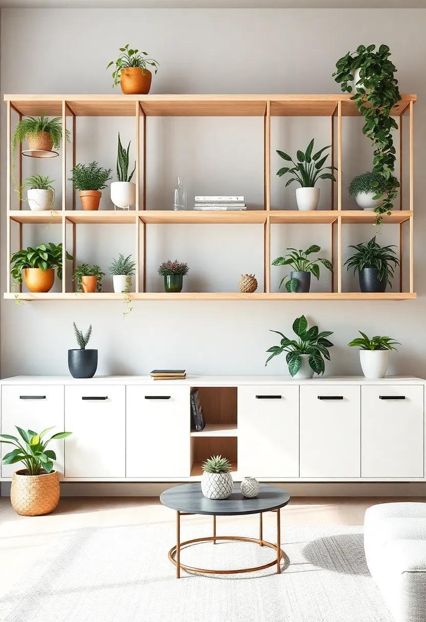 Placing ‍Plants Strategically: Bringing Life to Your Open Shelving design