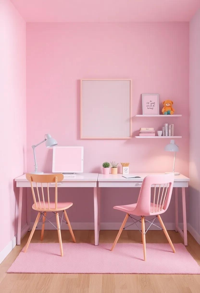 Designing a chic Study Area: Pastel Desks ⁢and Inspirational Decor