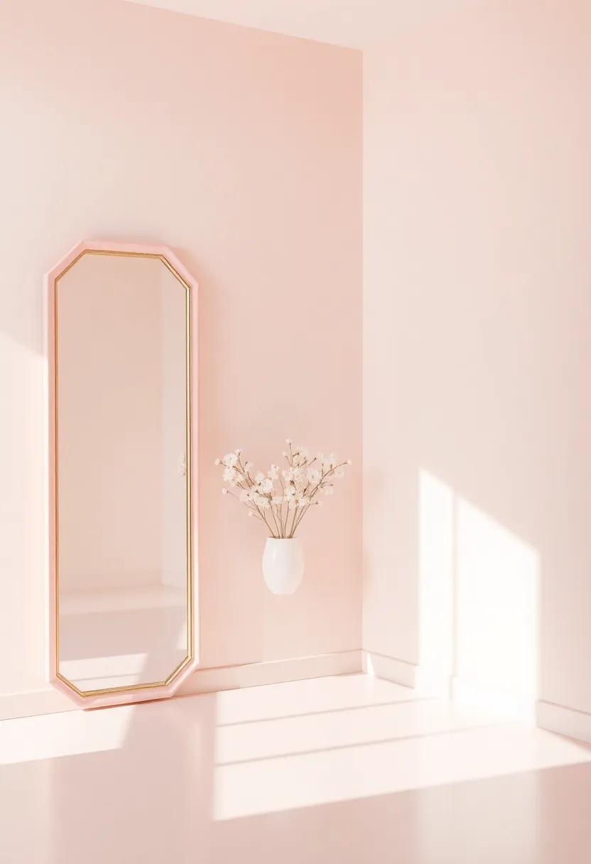 Inviting Reflection: Mirrors ​and Pastel Frames⁢ for Elegance and Space