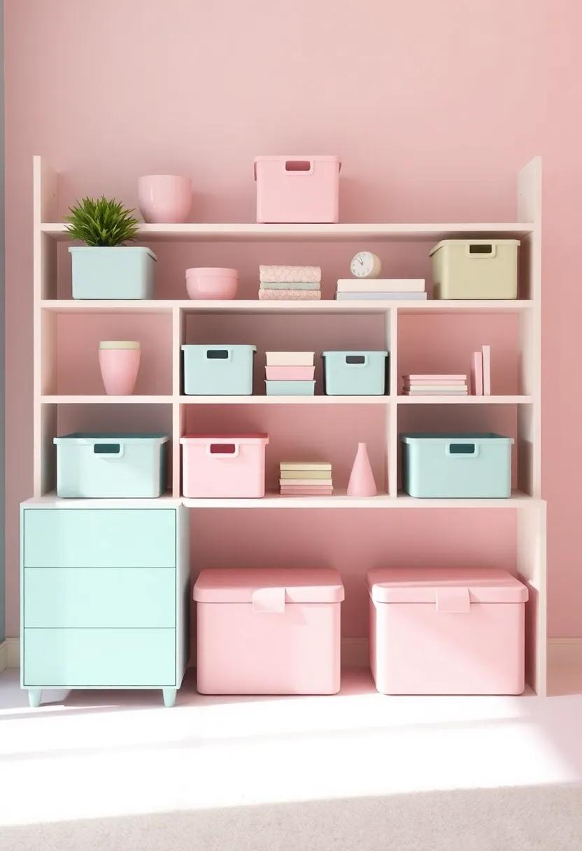 Stylish Storage ​Solutions: Pastel Bins and Shelves⁣ for ​Organized Elegance