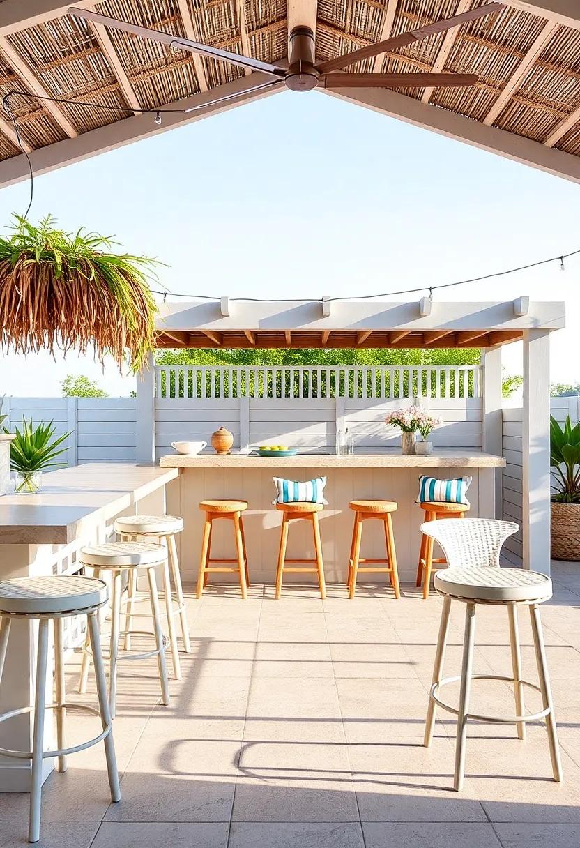 Coastal Vibes: Beachy⁢ Bar Stool ‍Ideas ​for ⁣a Relaxing Outdoor‌ Retreat