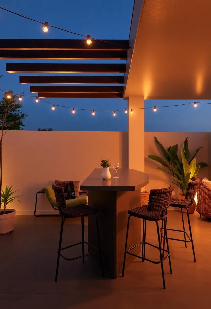 Elevate ​Your Patio Atmosphere With Stylish Bar Stools and ​ambient Lighting