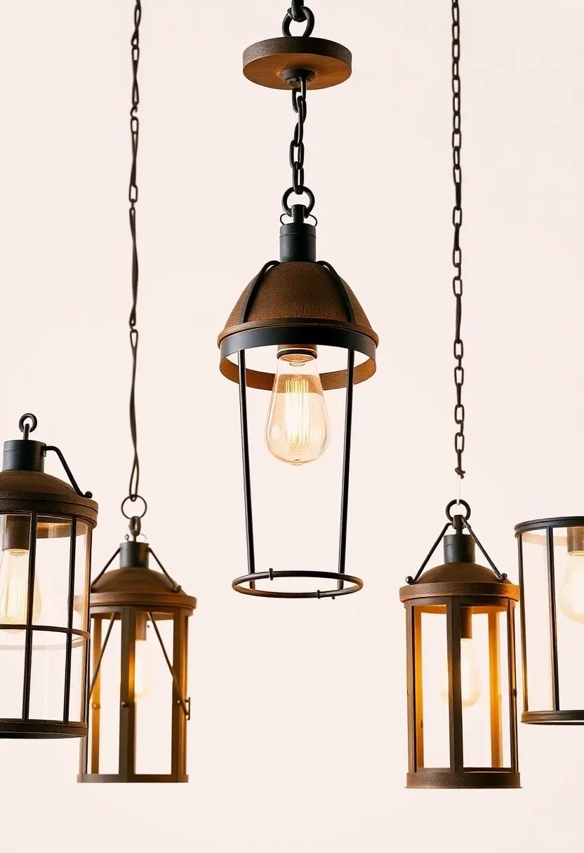 Diverse Materials: The Unique Textures of Rustic Lantern Fixtures