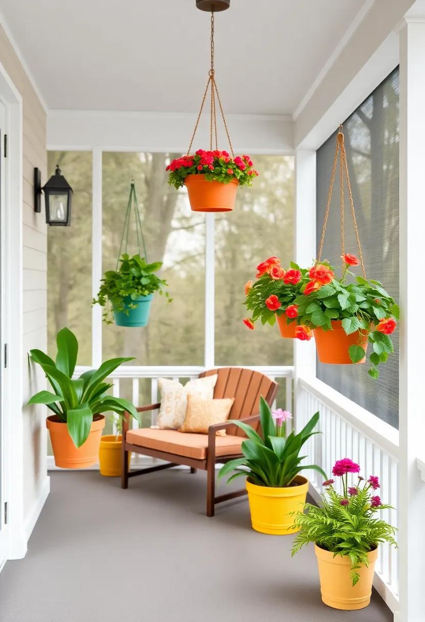 elevate Your Screened Porch Aesthetic With vibrant Hanging Planters