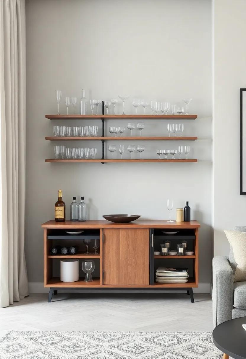 Charming Wall-Mounted ⁤Shelves for Elegant Glassware Display